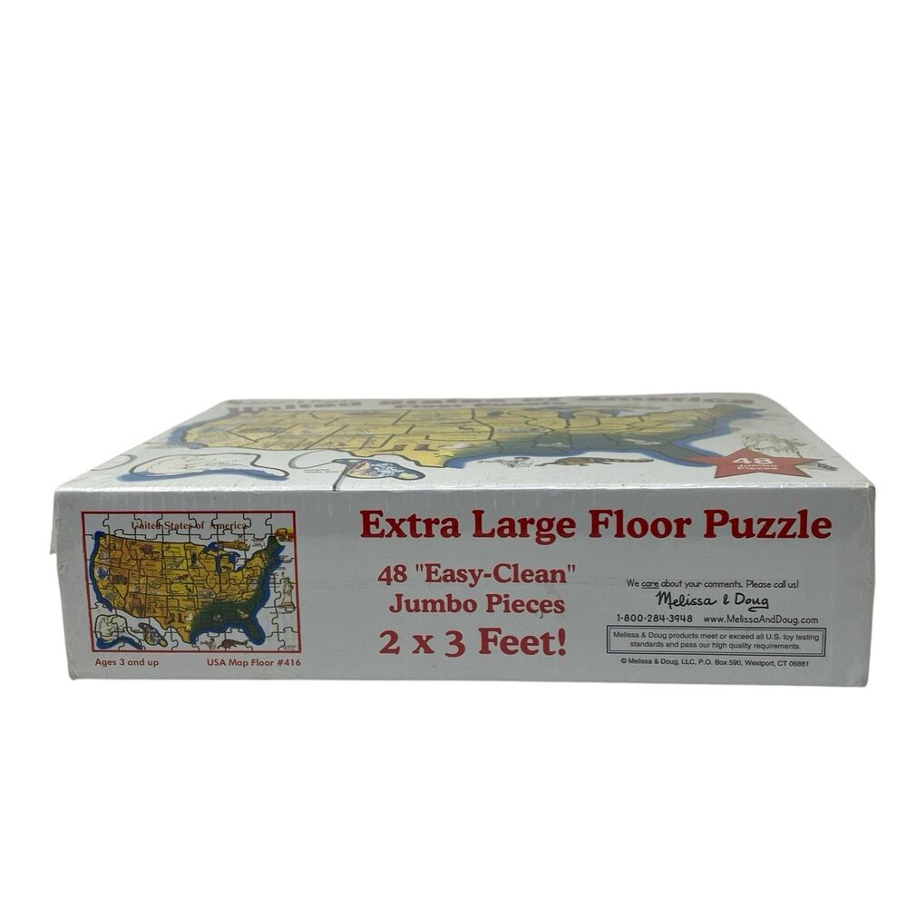 Melissa & Doug Puzzle USA Map Floor 48 Jumbo Pieces Educational Kids Toy New - Picture 6 of 7